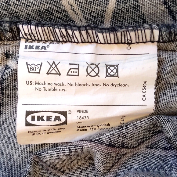 NWOT. IKEA 100% Cotton Large Multicolor Design Accent Pillow with Zipper Closure - Picture 3 of 4